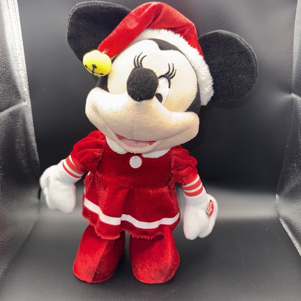 Disney Minnie Mouse Animated Christmas Holiday‎ Plush  Dances And Sings 12" Tall